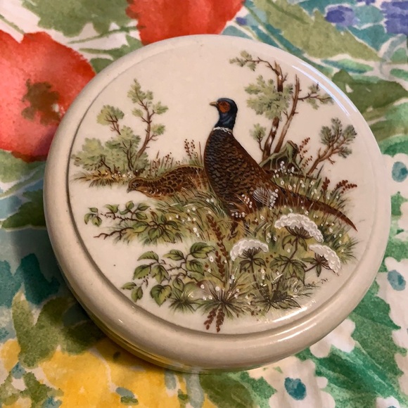 Pheasants Lidded Pot PATUM PEPERIUM Gentleman’s Relish Container (Empty) AS IS - Picture 2 of 6